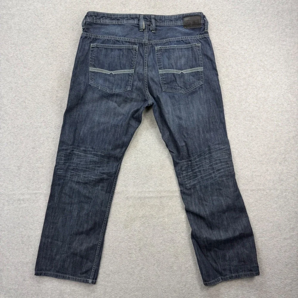 Buffalo Driven Jeans Mens 38x32 Dark Blue‎ Straight Leg Cotton Denim Pants